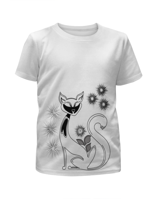 Printio Футболка с полной запечаткой для девочек Кошка printio футболка с полной запечаткой для девочек милая мышка