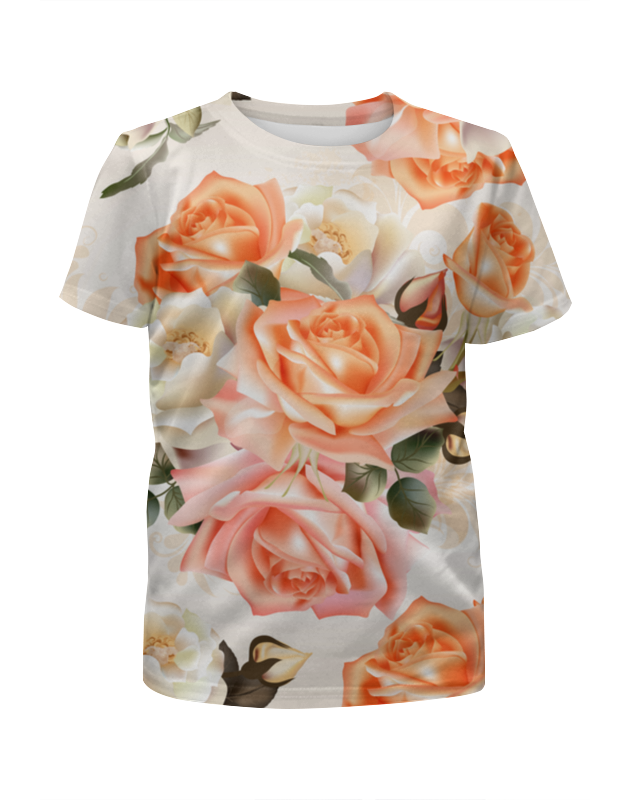 Printio Футболка с полной запечаткой для девочек Чайная роза printio футболка с полной запечаткой женская чайная роза
