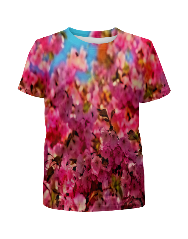 Printio Футболка с полной запечаткой для девочек Весенние цветы printio футболка с полной запечаткой мужская весенние цветы