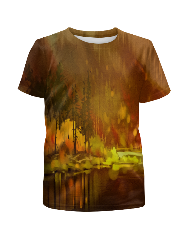 Printio Футболка с полной запечаткой для девочек Осенний лес printio футболка с полной запечаткой мужская осенний лес