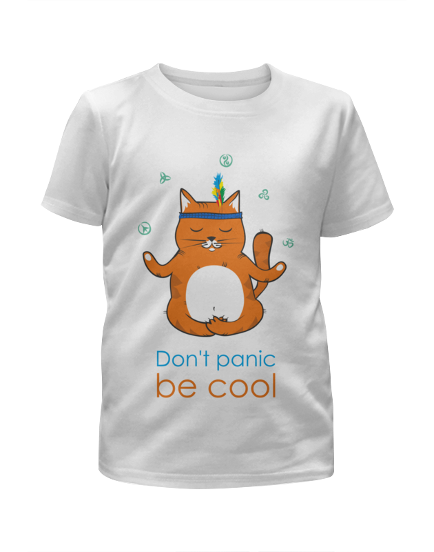 Printio Футболка с полной запечаткой для девочек Рыжий котик don't panic be cool - it's idea shop printio футболка с полной запечаткой для девочек рыжий кот