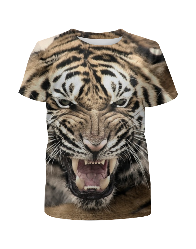 Printio Футболка с полной запечаткой для девочек Уссурийский тигр 2 printio футболка с полной запечаткой мужская уссурийский тигр 2