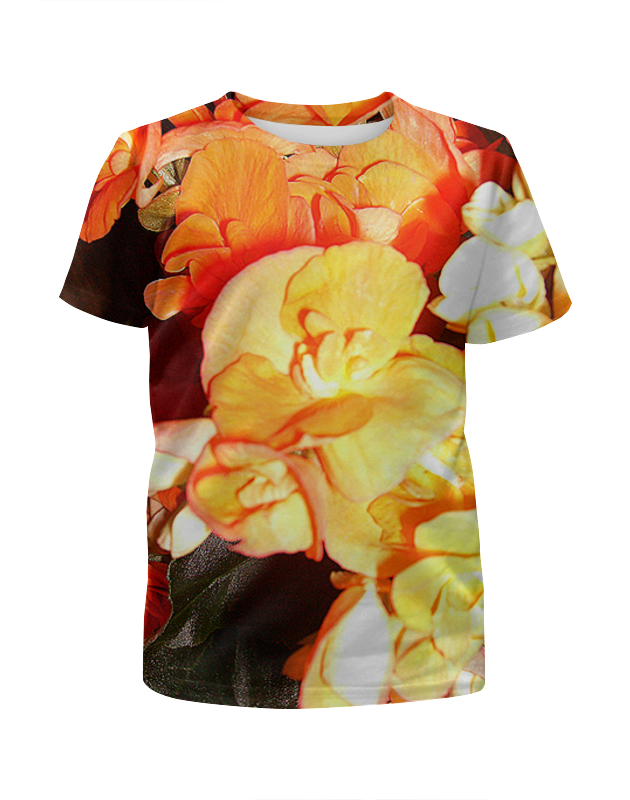 Printio Футболка с полной запечаткой для девочек Солнечный цветочек. printio футболка с полной запечаткой для девочек цветочек