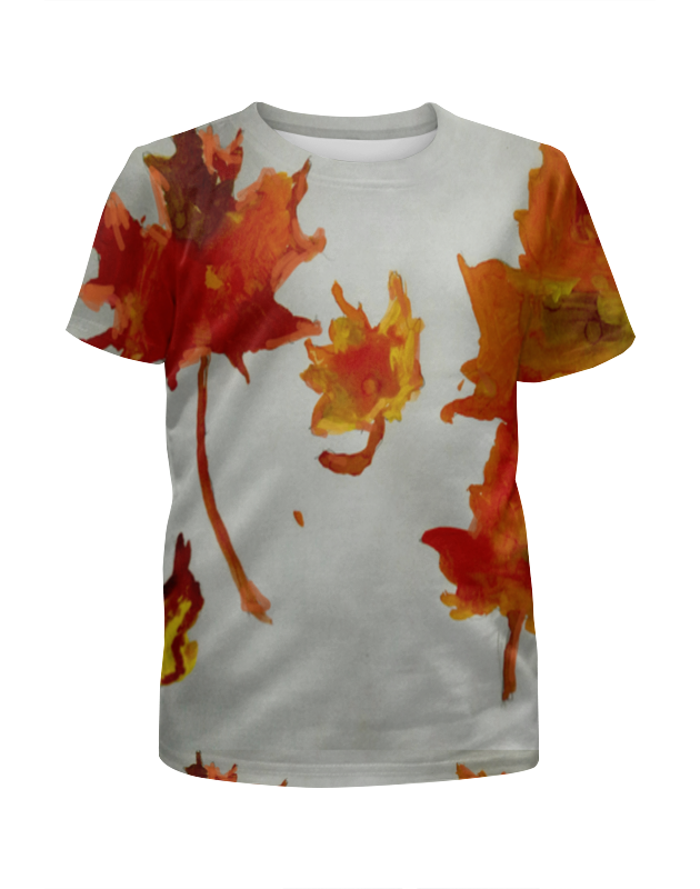 Printio Футболка с полной запечаткой для девочек Осенняя листва printio футболка с полной запечаткой женская красно белые краски