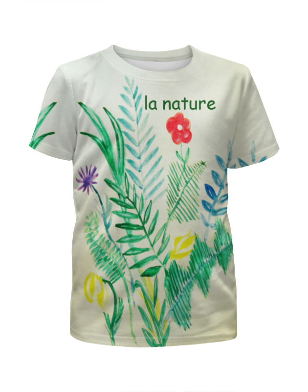 Printio Футболка с полной запечаткой для девочек Растения ультратонкий силиконовый чехол накладка для oneplus 8 pro с принтом разноцветные листья в каплях