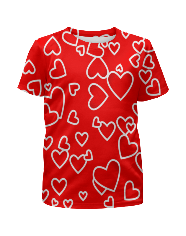 printio футболка с полной запечаткой для девочек сердце и стрелы Printio Футболка с полной запечаткой для девочек Сердце