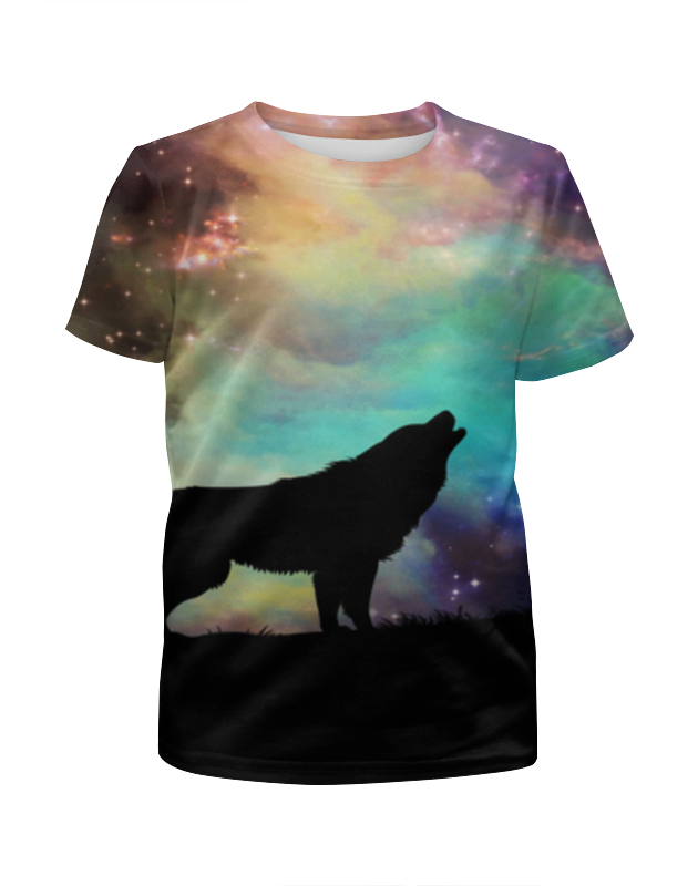 Printio Футболка с полной запечаткой для девочек Космический волк printio футболка с полной запечаткой для девочек космический