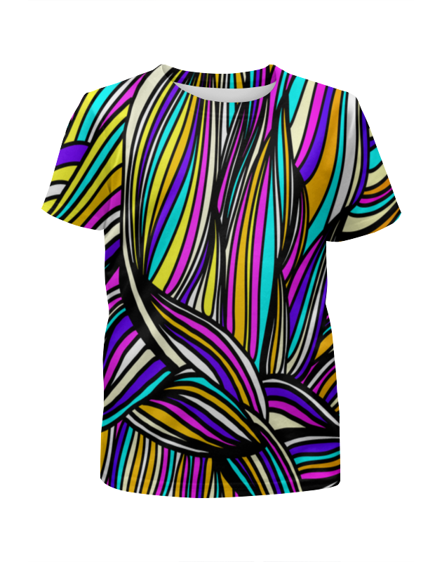 Printio Футболка с полной запечаткой для девочек Яркие полосы printio футболка с полной запечаткой мужская яркие полосы