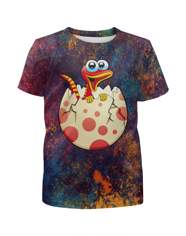 Printio Футболка с полной запечаткой для девочек Счастливое яйцо динозавра printio футболка с полной запечаткой мужская счастливое яйцо динозавра