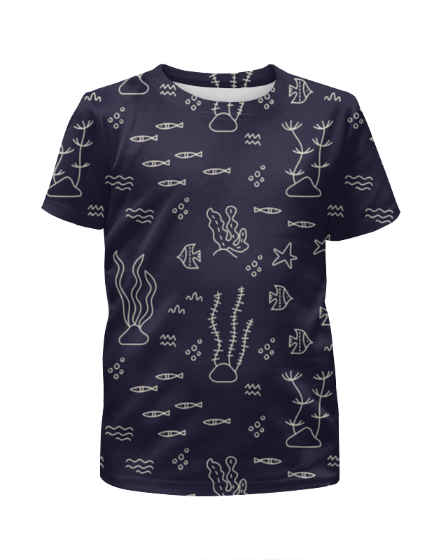 Printio Футболка с полной запечаткой для девочек Морское дно printio футболка с полной запечаткой женская морские обитатели