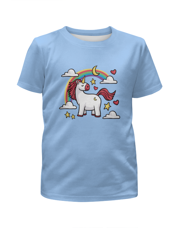 Printio Футболка с полной запечаткой для девочек Единорог printio футболка с полной запечаткой для девочек infinite unicorn бесконечный единорог