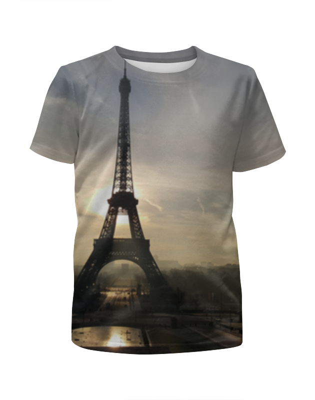 printio футболка с полной запечаткой мужская эйфелева башня на закате Printio Футболка с полной запечаткой для девочек Эйфелева башня на закате