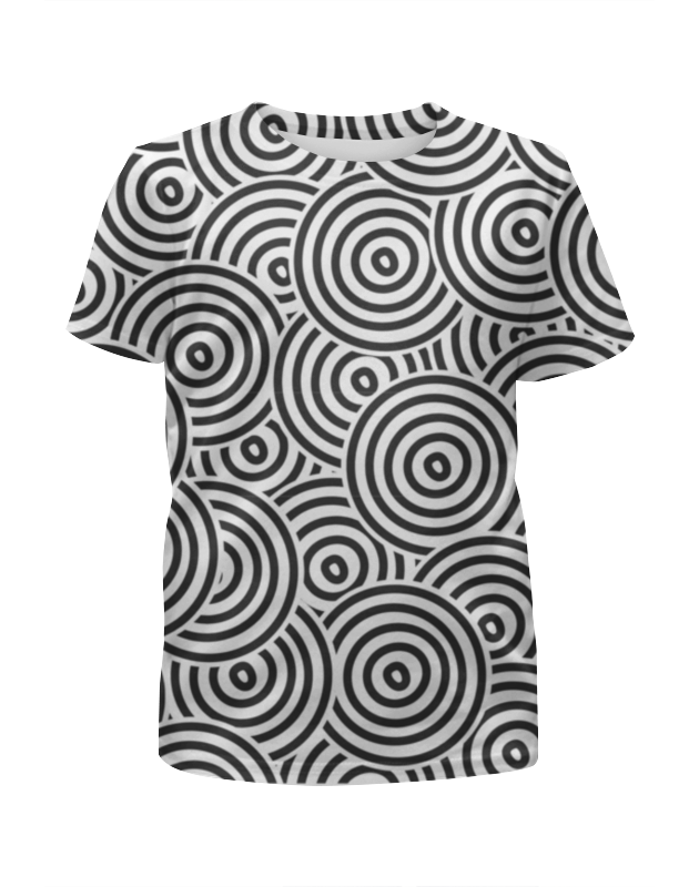 Printio Футболка с полной запечаткой для девочек Радиальная printio футболка с полной запечаткой для девочек чёрно белая клетка