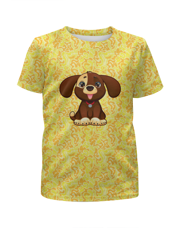 Printio Футболка с полной запечаткой для девочек Милая собачка printio футболка с полной запечаткой для девочек милая мышка