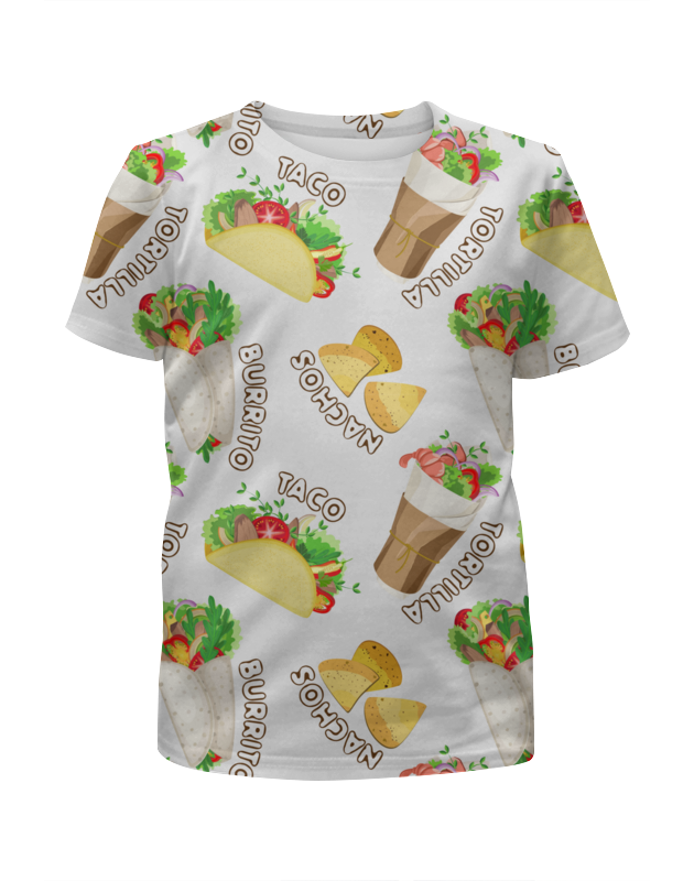 мужская футболка мексиканская музыка s желтый Printio Футболка с полной запечаткой для девочек Мексиканская еда