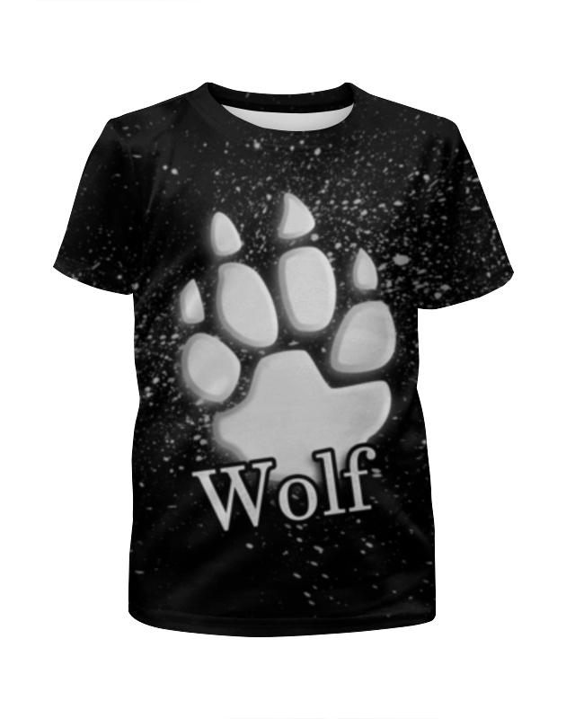 Printio Футболка с полной запечаткой для девочек Лапа волка printio футболка с полной запечаткой для девочек волк красный
