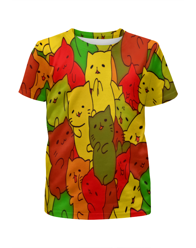 Printio Футболка с полной запечаткой для девочек Кошки printio футболка с полной запечаткой для девочек кошки мышки