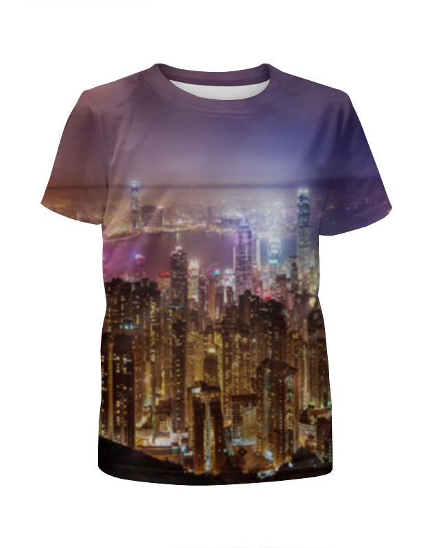Printio Футболка с полной запечаткой для девочек Night city printio футболка с полной запечаткой мужская night city