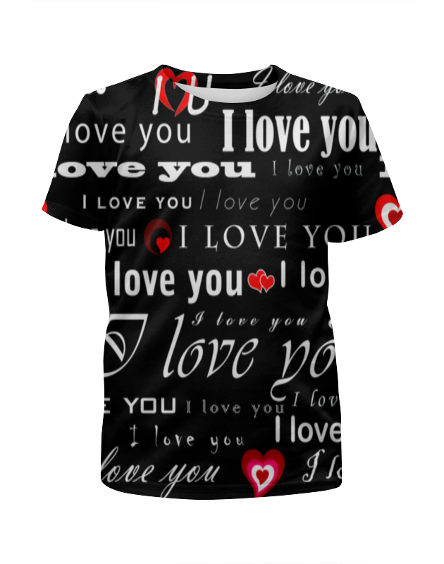printio футболка с полной запечаткой для девочек i love you Printio Футболка с полной запечаткой для девочек Love you