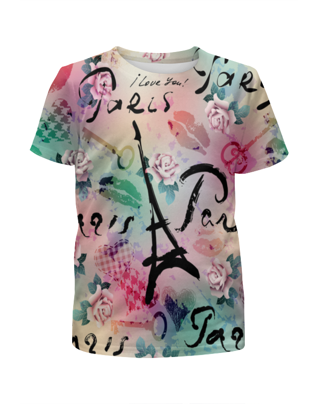 Printio Футболка с полной запечаткой для девочек Париж printio футболка с полной запечаткой для девочек париж эйфлева башня