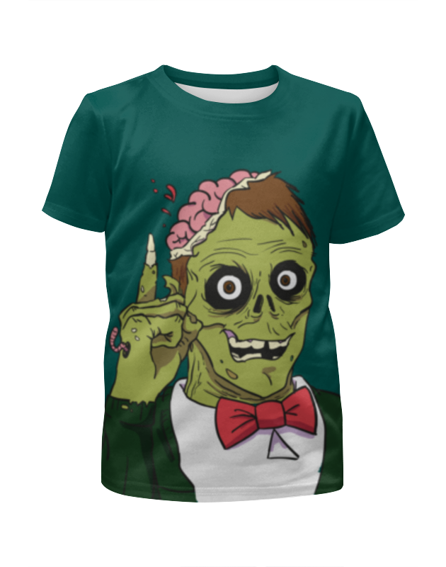 Printio Футболка с полной запечаткой для девочек Зомби хеллоуин мужская футболка кофе зомби m зеленый