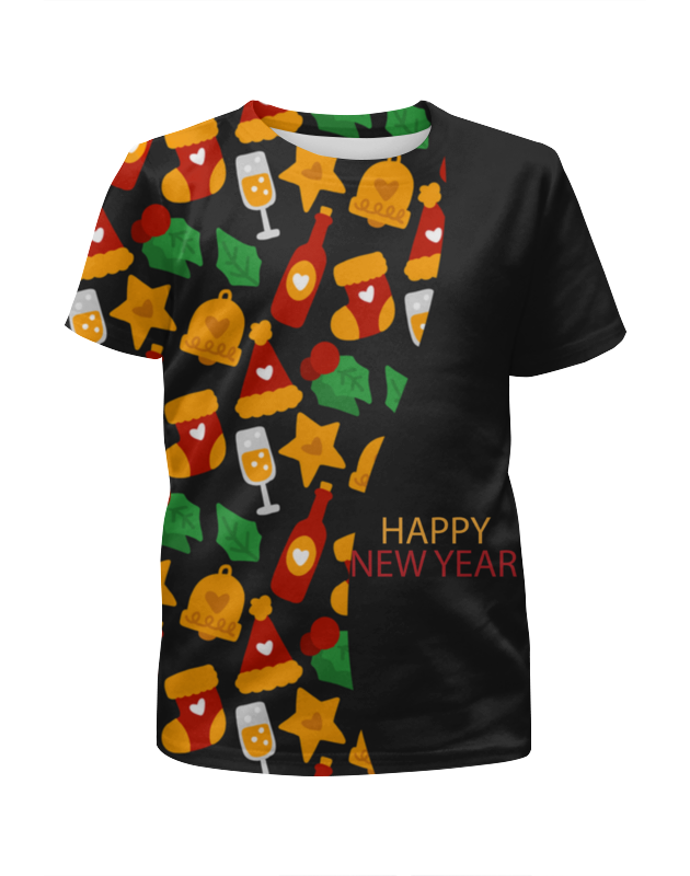 Printio Футболка с полной запечаткой для девочек Happy new year printio футболка с полной запечаткой для девочек happy new year 2016