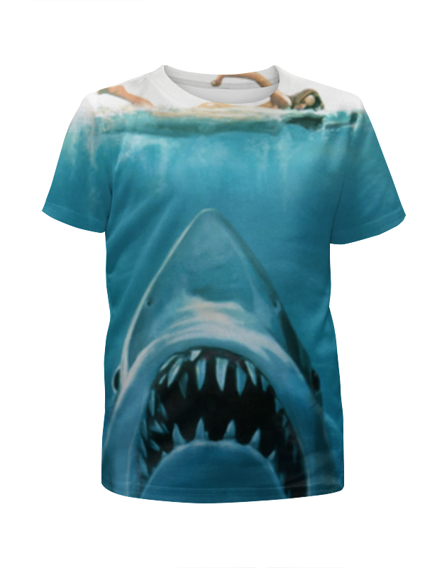 Printio Футболка с полной запечаткой для девочек Челюсти (акула) printio футболка с полной запечаткой для девочек устрашающая акула съела внимание вашего ребенка