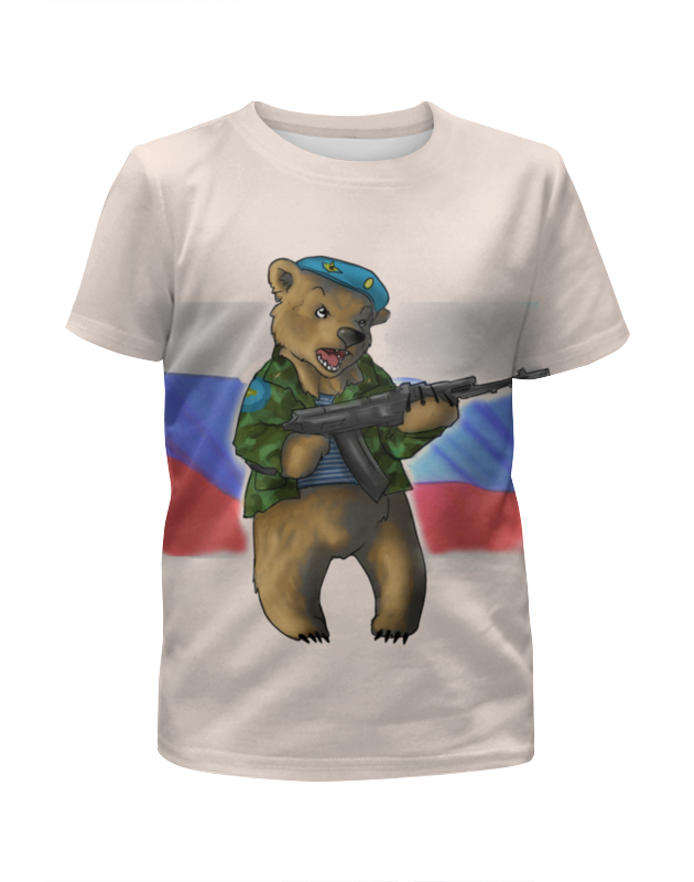 Printio Футболка с полной запечаткой для девочек Russian bear