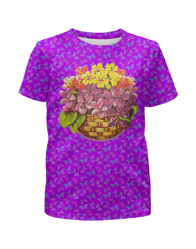 Printio Футболка с полной запечаткой для девочек Флора. printio футболка с полной запечаткой женская футболка флора