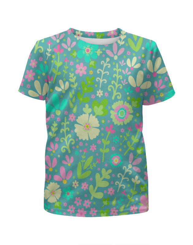Printio Футболка с полной запечаткой для девочек Цветочная полянка printio футболка с полной запечаткой для девочек цветочная полянка