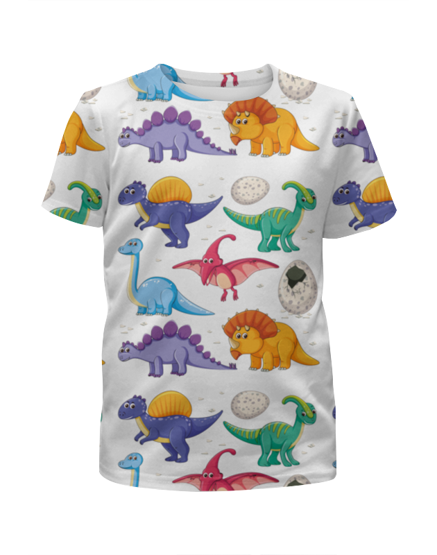 Printio Футболка с полной запечаткой для девочек Динозавры printio футболка с полной запечаткой для девочек стразы