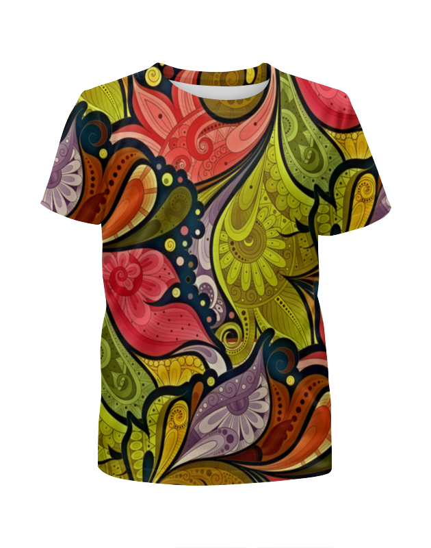 Printio Футболка с полной запечаткой для девочек Цветочная роспись printio футболка с полной запечаткой для девочек цветочная сказка
