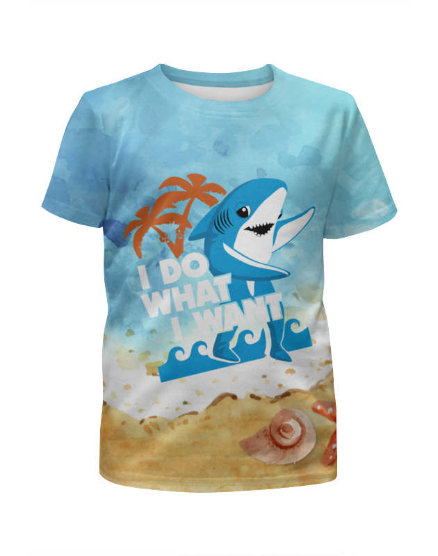 Printio Футболка с полной запечаткой для девочек Я делаю то,что хочу ( акула ) printio футболки парные я делаю то что хочу акула