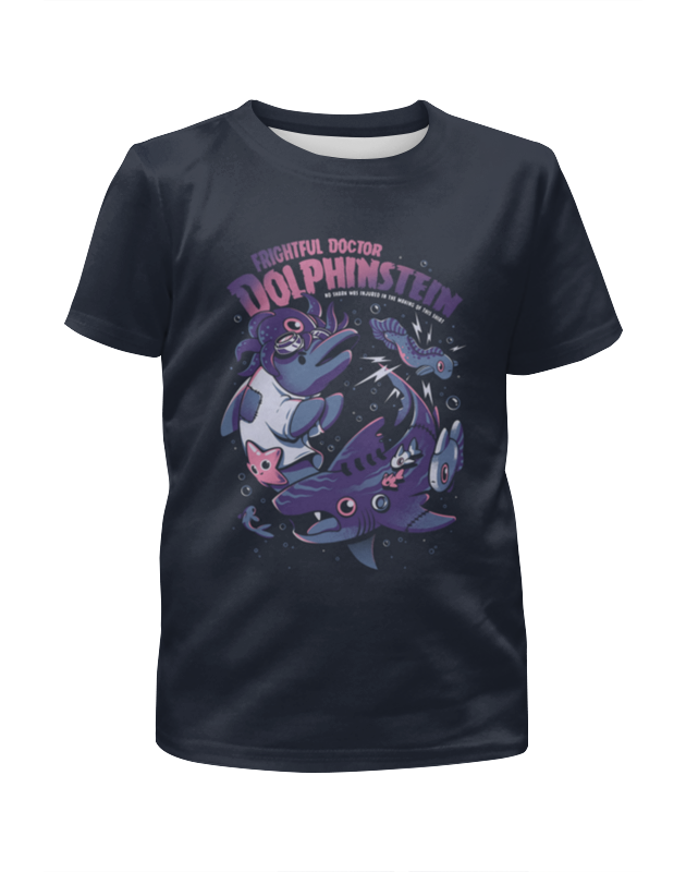printio футболка с полной запечаткой для девочек челюсти акула Printio Футболка с полной запечаткой для девочек Акула и дельфинчик