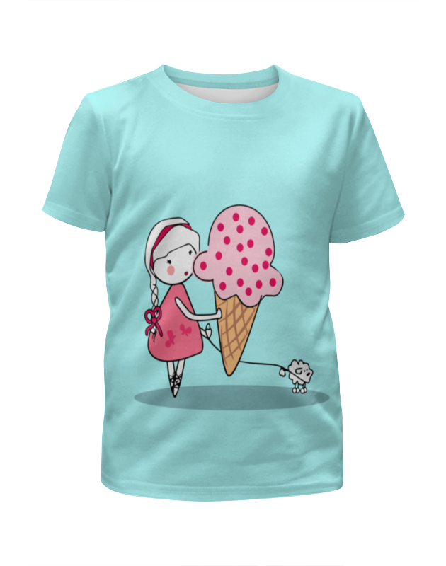 Printio Футболка с полной запечаткой для девочек Девочка с можроженным printio футболка с полной запечаткой для девочек девочка с персиками