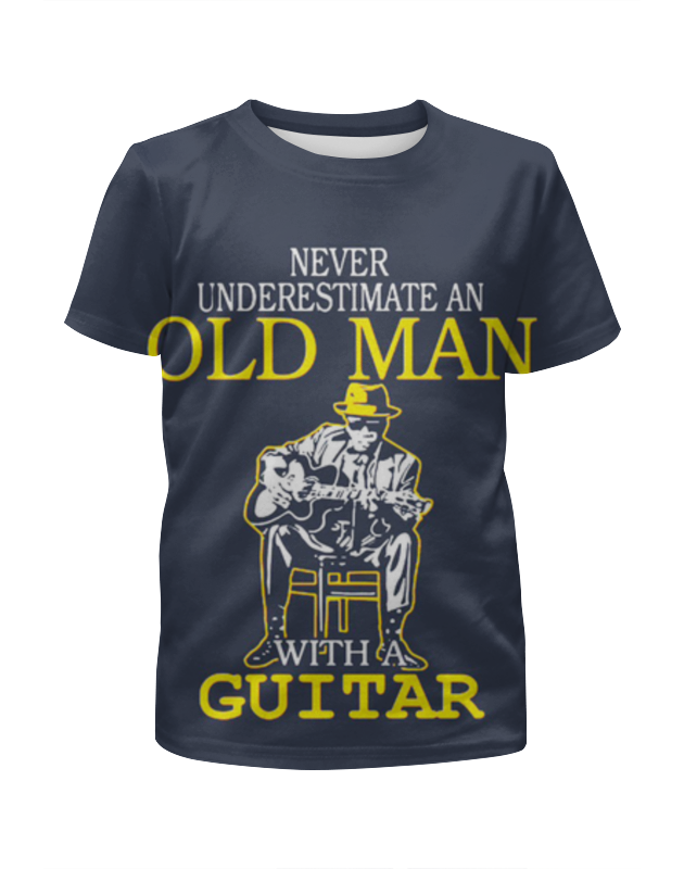 Printio Футболка с полной запечаткой для девочек Old man guitar printio футболка с полной запечаткой для девочек robo man