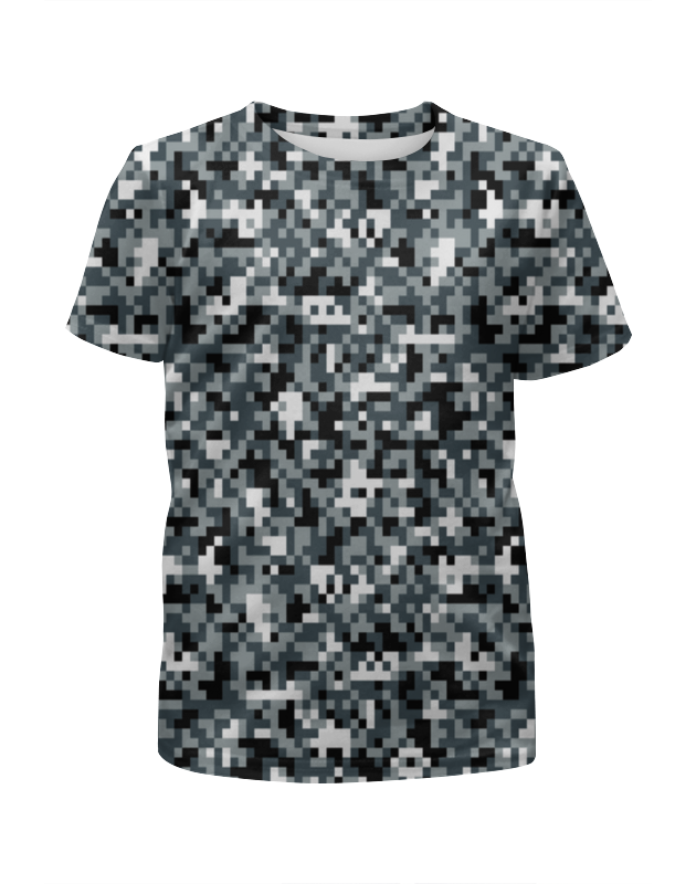 Printio Футболка с полной запечаткой для девочек Pixel camouflage