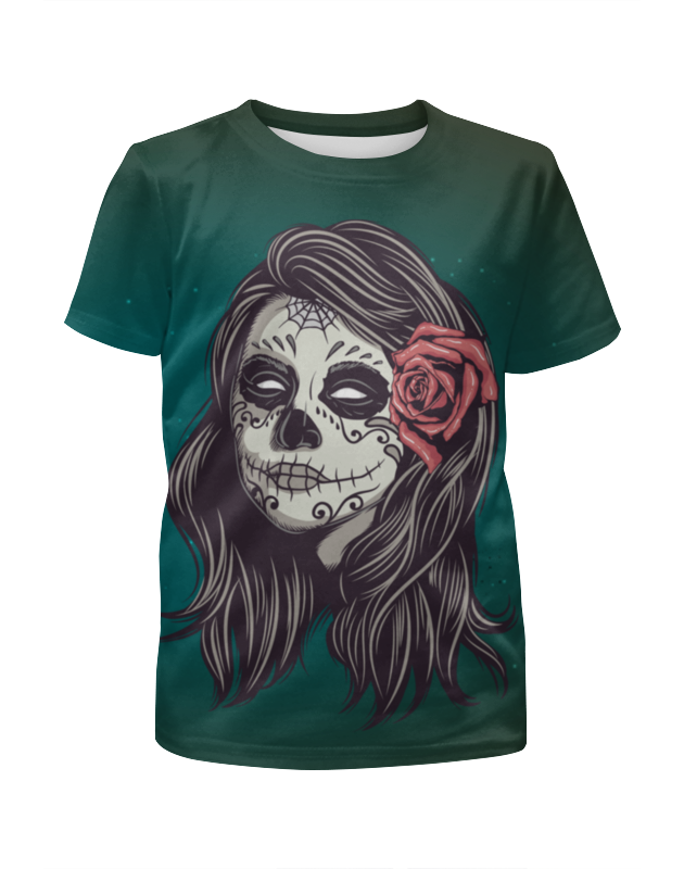 Printio Футболка с полной запечаткой для девочек Череп хеллоуина printio футболка с полной запечаткой для девочек череп со стразами
