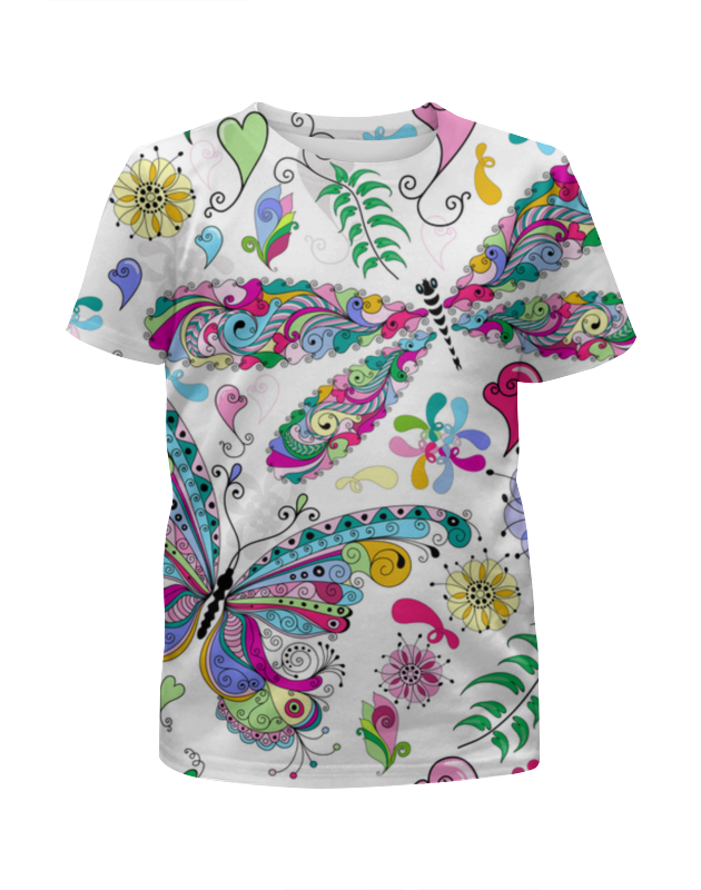 Printio Футболка с полной запечаткой для девочек Стрекоза printio футболка с полной запечаткой для девочек стрекоза воспоминания о лете