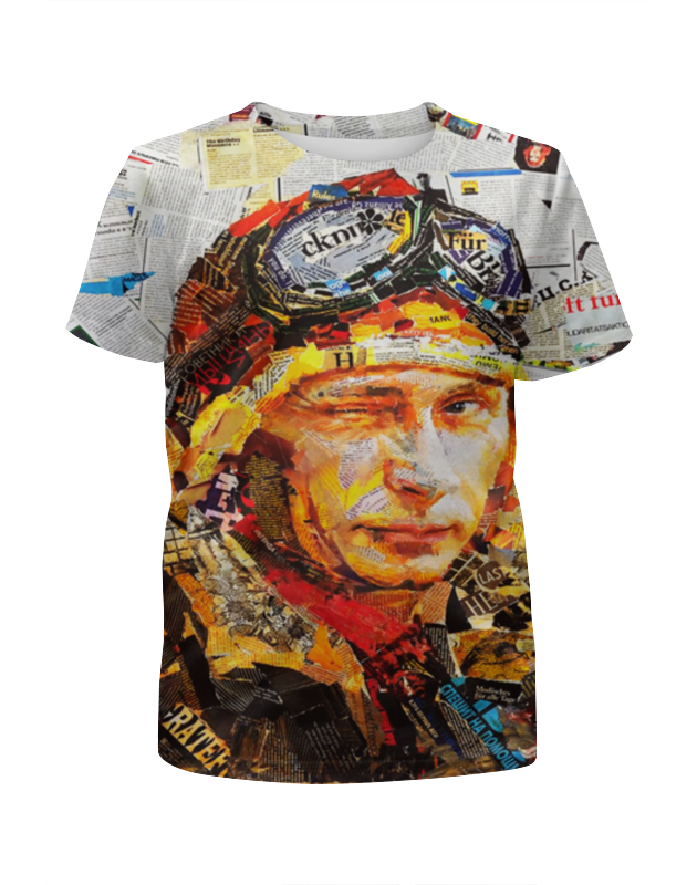 футболка с полной запечаткой для девочек printio римлянин Printio Футболка с полной запечаткой для девочек Putin