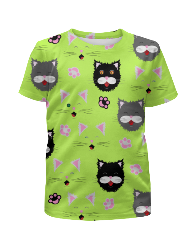 Printio Футболка с полной запечаткой для девочек Котики printio футболка с полной запечаткой для девочек cats котики на прогулке паттерн