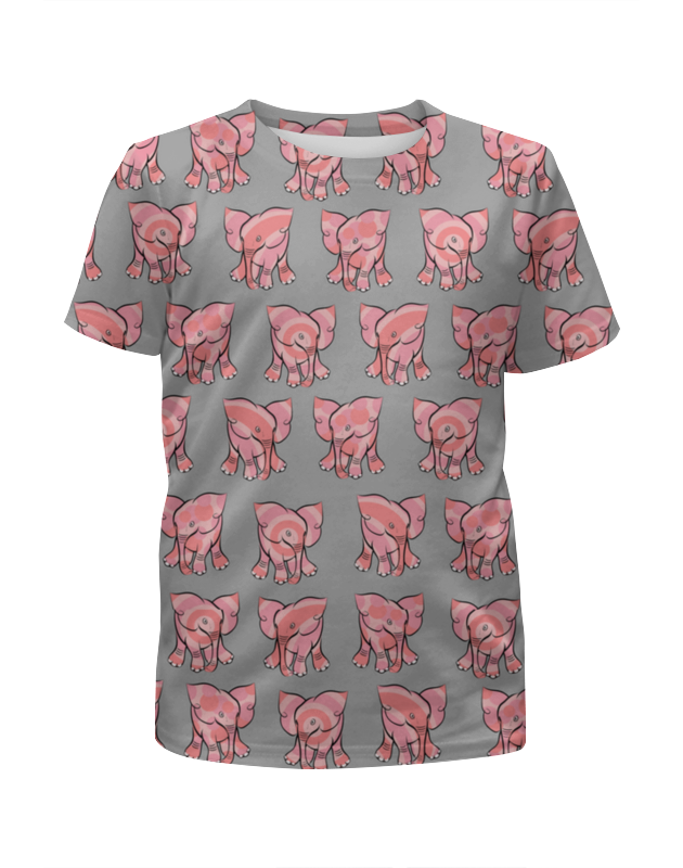Printio Футболка с полной запечаткой для девочек Розовый слоник printio футболка с полной запечаткой женская розовый слоник
