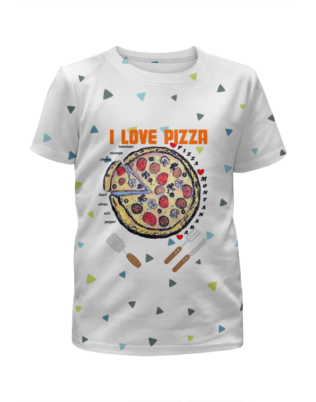 Printio Футболка с полной запечаткой для девочек Пицца printio футболка с полной запечаткой для мальчиков пицца