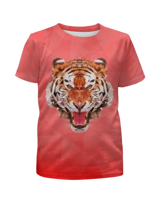 Printio Футболка с полной запечаткой для девочек Полигональный тигр printio футболка с полной запечаткой мужская полигональный тигр