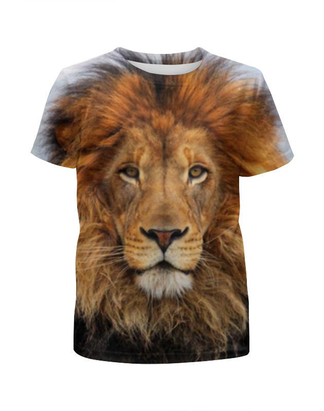 Printio Футболка с полной запечаткой для девочек Взгляд льва printio футболка с полной запечаткой для девочек тигр взгляд из зарослей