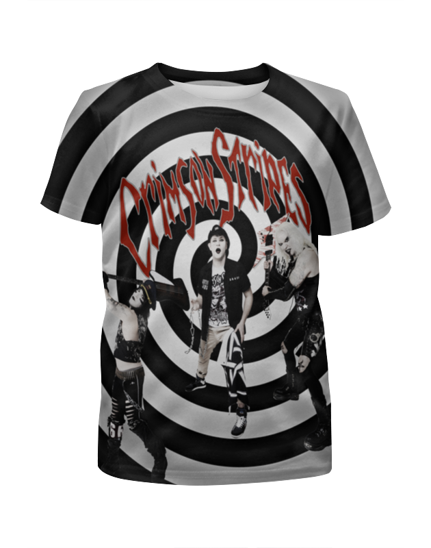 Printio Футболка с полной запечаткой для девочек Crimson stripes spiral printio футболка с полной запечаткой для девочек death metal смерть