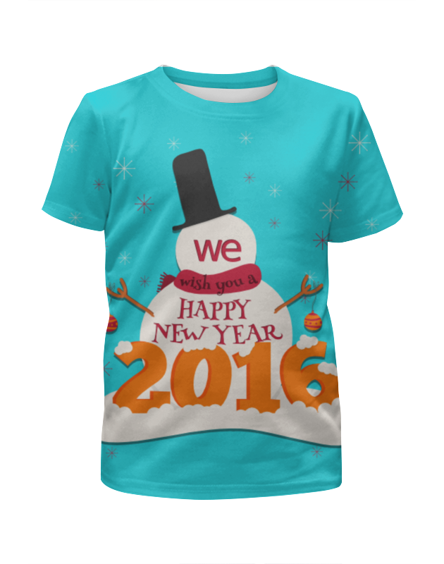 Printio Футболка с полной запечаткой для девочек Happy new year printio футболка с полной запечаткой мужская с новым годом happy new year