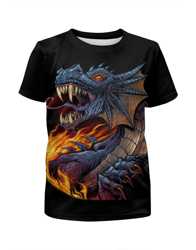 Printio Футболка с полной запечаткой для девочек Дракон printio футболка с полной запечаткой для девочек дракон ветер