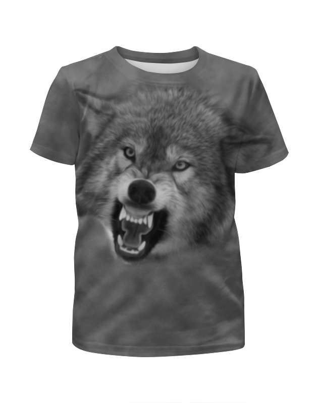 Printio Футболка с полной запечаткой для девочек Оскал волка printio футболка с полной запечаткой для девочек волк в ночи
