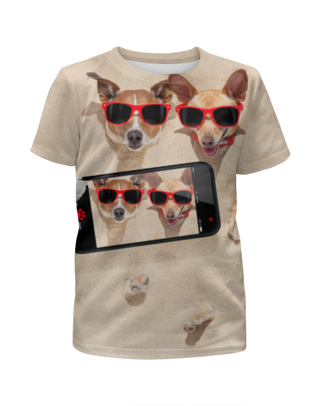 Printio Футболка с полной запечаткой для девочек Собачки printio футболка с полной запечаткой для девочек собачки и котята
